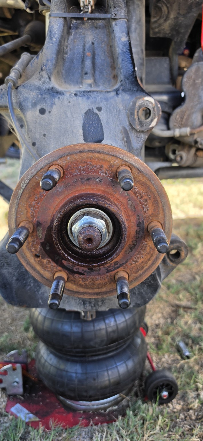 Before Wheel Hub & Bearing Replacement on Customer Truck